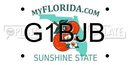 G1BJB Florida License Plate