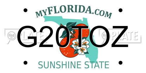 G20TOZ Florida License Plate