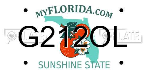 G212OL Florida License Plate