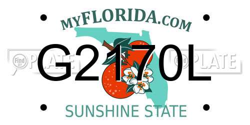 G2170L Florida License Plate