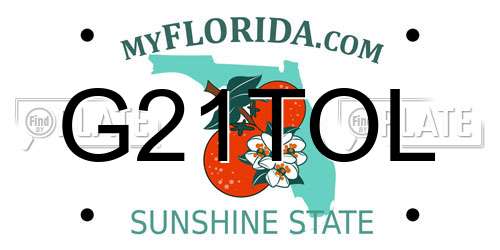 G21TOL Florida License Plate