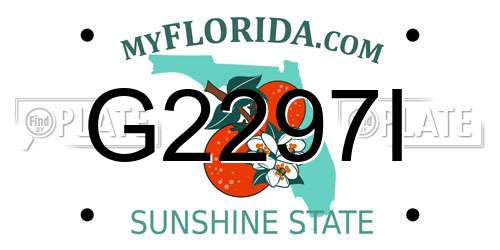 G2297I Florida License Plate