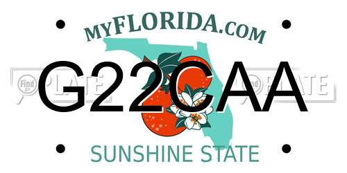 G22CAA Florida License Plate