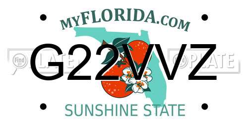 G22VVZ Florida License Plate
