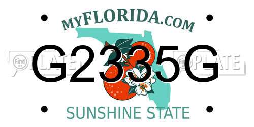 G2335G Florida License Plate
