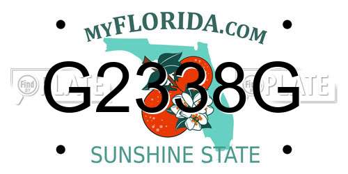 G2338G Florida License Plate