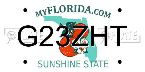 G23ZHT Florida License Plate