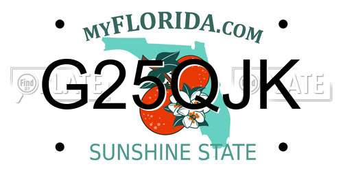 G25QJK Florida License Plate