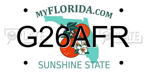 G26AFR Florida License Plate