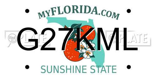 G27KML Florida License Plate