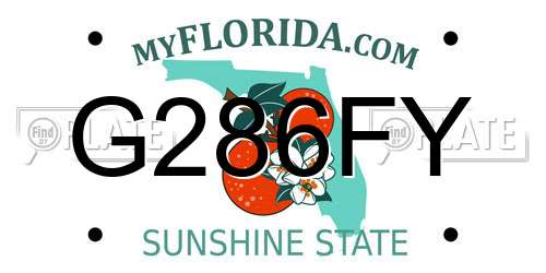 G286FY Florida License Plate