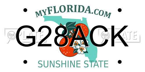 G28ACK Florida License Plate