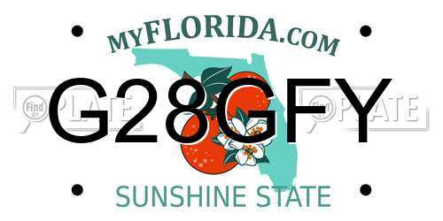 G28GFY Florida License Plate