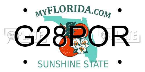 G28POR Florida License Plate