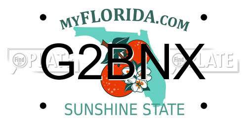 G2BNX Florida License Plate