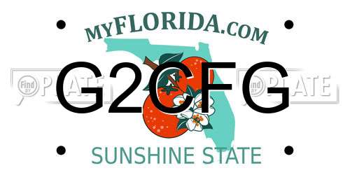 G2CFG Florida License Plate
