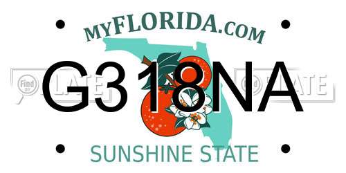 G318NA Florida License Plate