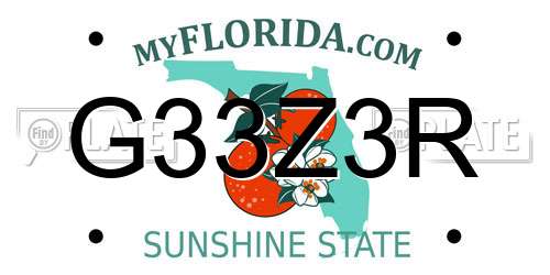 G33Z3R Florida License Plate