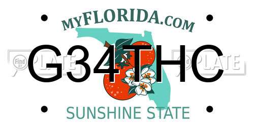 G34THC Florida License Plate