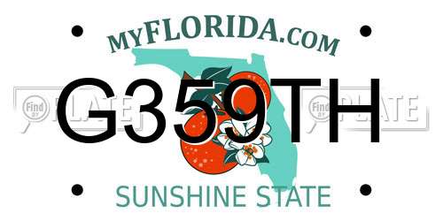 G359TH Florida License Plate