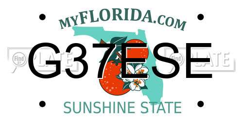 G37ESE Florida License Plate