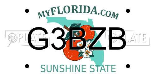 G3BZB Florida License Plate