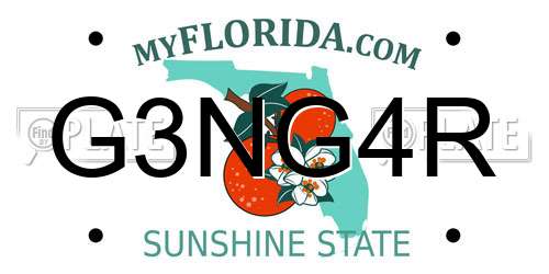 G3NG4R Florida License Plate