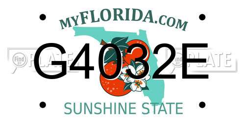 G4032E Florida License Plate