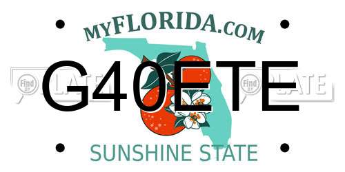 G40ETE Florida License Plate