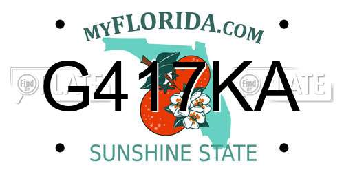 G417KA Florida License Plate