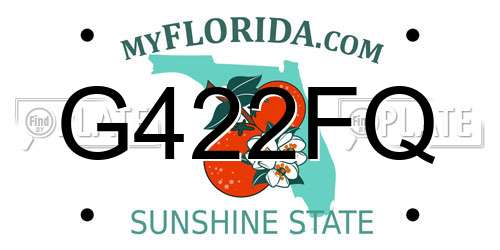 G422FQ Florida License Plate