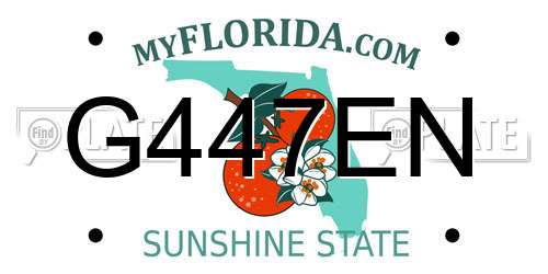 G447EN Florida License Plate