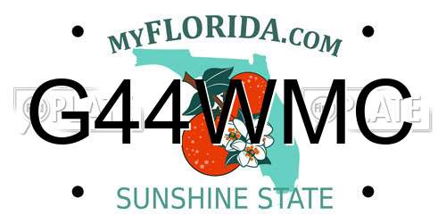 G44WMC Florida License Plate