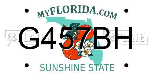 G457BH Florida License Plate