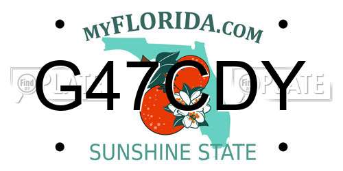 G47CDY Florida License Plate