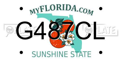 G487CL Florida License Plate