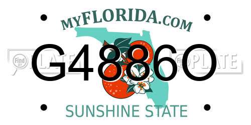 G4886O Florida License Plate