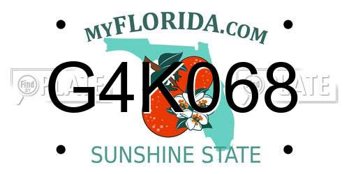 G4K068 Florida License Plate