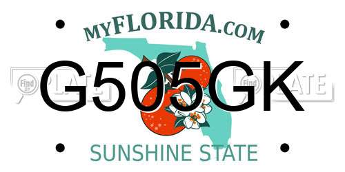 G505GK Florida License Plate