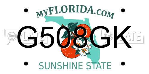 G508GK Florida License Plate