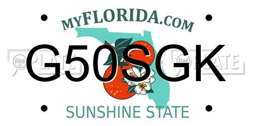 G50SGK Florida License Plate
