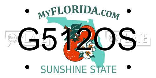 G512OS Florida License Plate