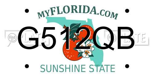 G512QB Florida License Plate