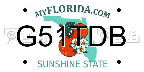 G51TDB Florida License Plate