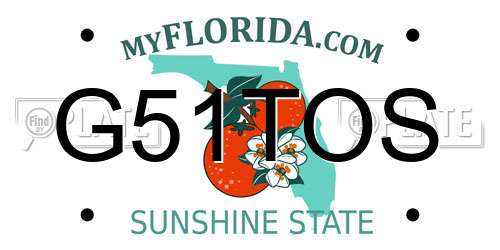 G51TOS Florida License Plate