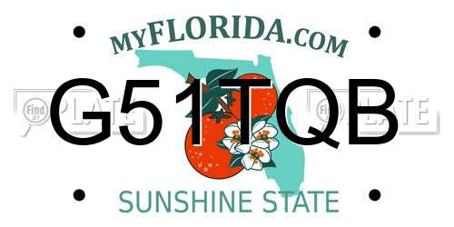 G51TQB Florida License Plate