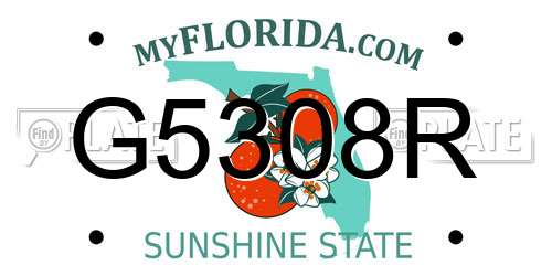 G5308R Florida License Plate