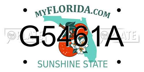 G5461A Florida License Plate