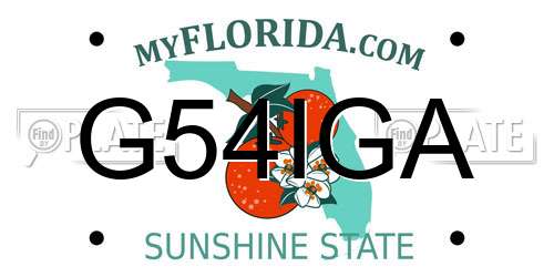 G54IGA Florida License Plate