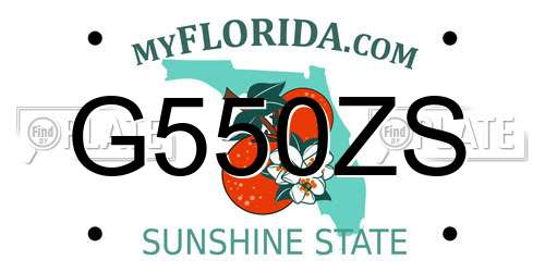 G550ZS Florida License Plate